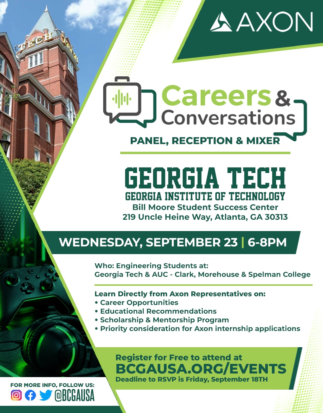 Careers & Conversations — Georgia Tech event flyer